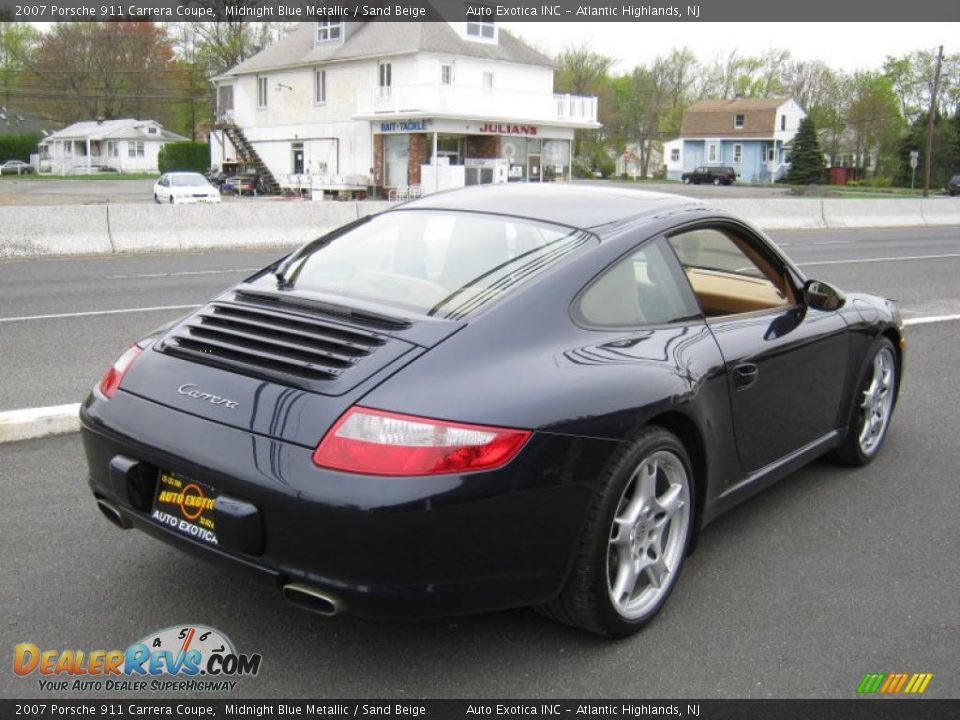 2007 Porsche 911 Carrera Coupe Midnight Blue Metallic / Sand Beige Photo #4