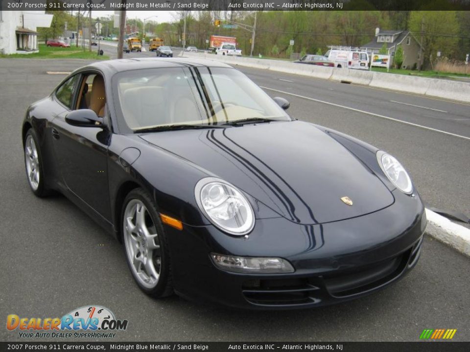 2007 Porsche 911 Carrera Coupe Midnight Blue Metallic / Sand Beige Photo #5