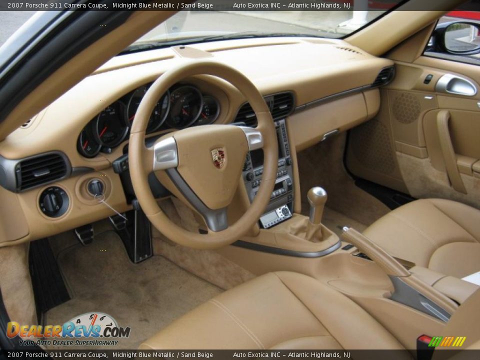 2007 Porsche 911 Carrera Coupe Midnight Blue Metallic / Sand Beige Photo #6