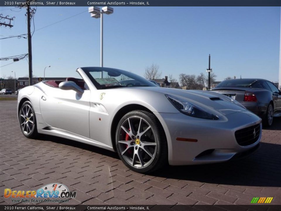 2010 Ferrari California Silver / Bordeaux Photo #2