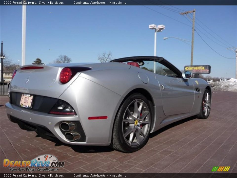 2010 Ferrari California Silver / Bordeaux Photo #3