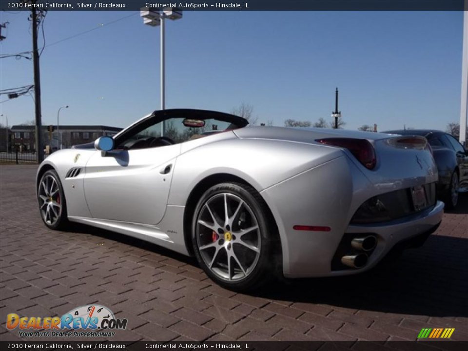 2010 Ferrari California Silver / Bordeaux Photo #4