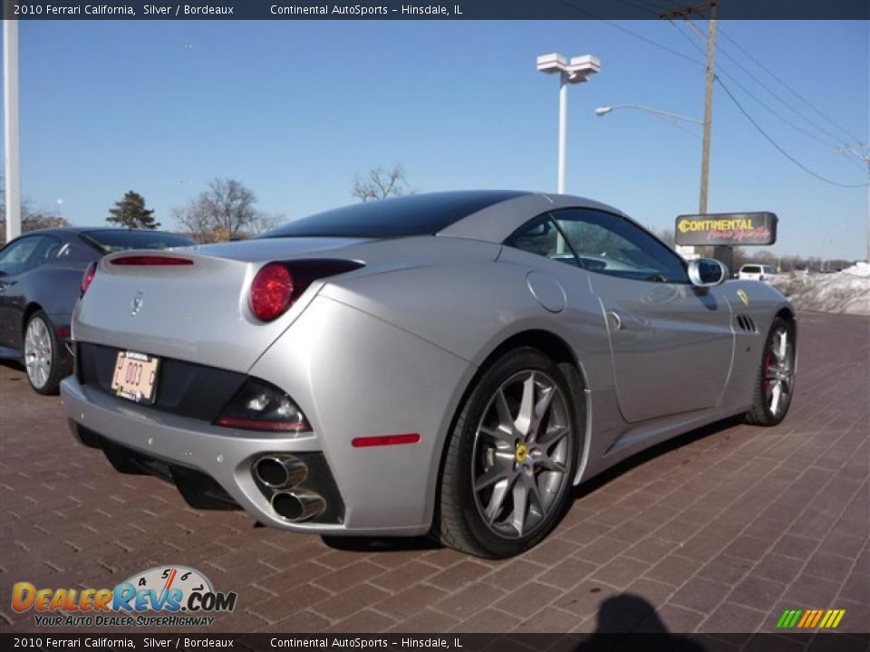 2010 Ferrari California Silver / Bordeaux Photo #12