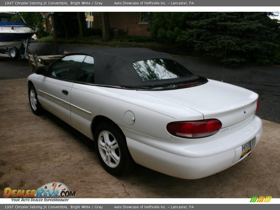 1997 Chrysler Sebring JX Convertible Bright White / Gray Photo #4
