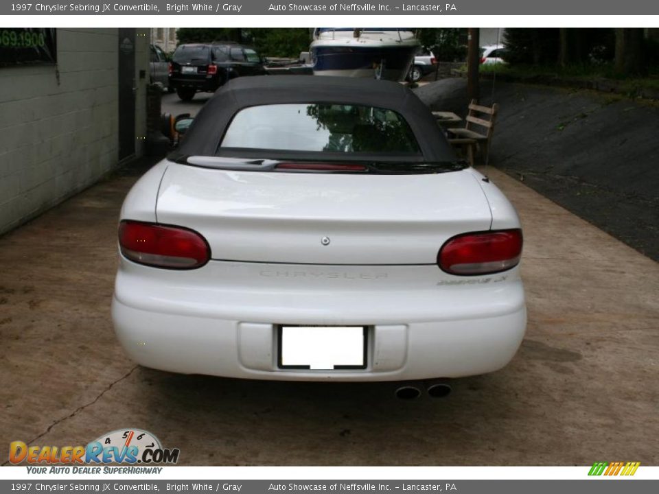 1997 Chrysler Sebring JX Convertible Bright White / Gray Photo #5