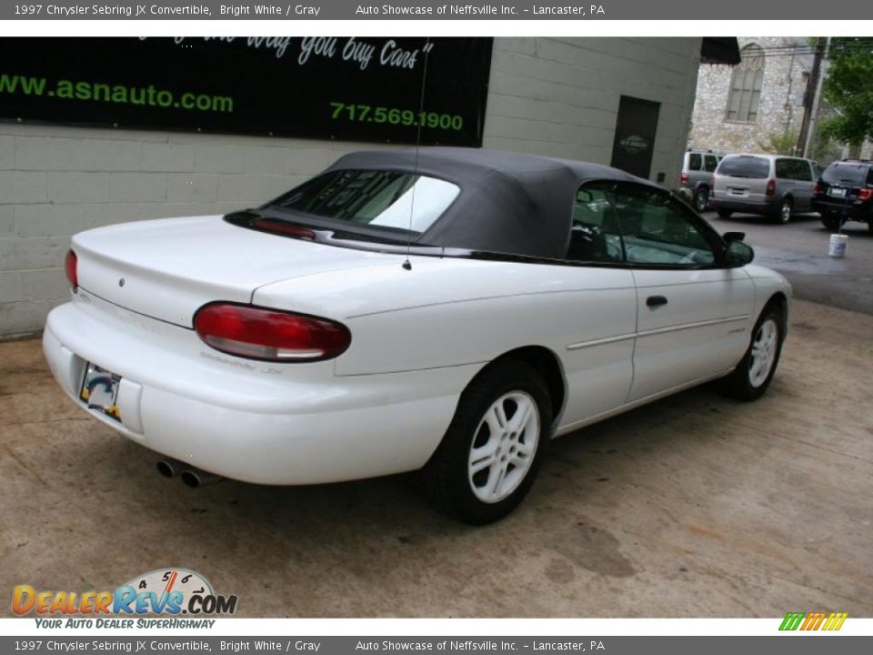 1997 Chrysler Sebring JX Convertible Bright White / Gray Photo #6