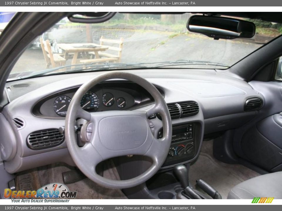 1997 Chrysler Sebring JX Convertible Bright White / Gray Photo #8