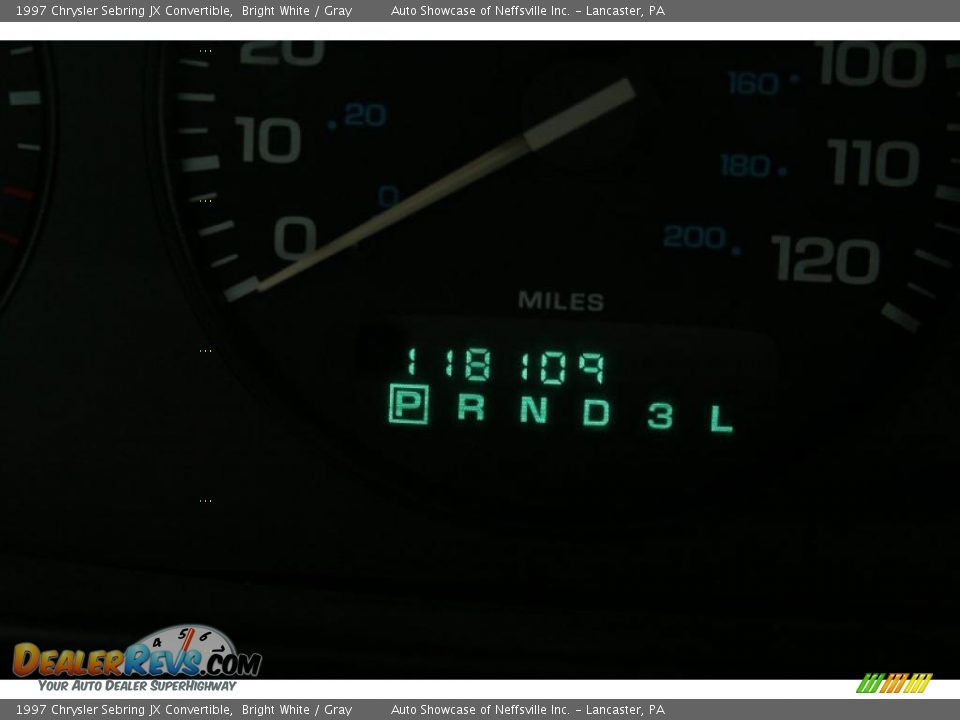 1997 Chrysler Sebring JX Convertible Bright White / Gray Photo #11