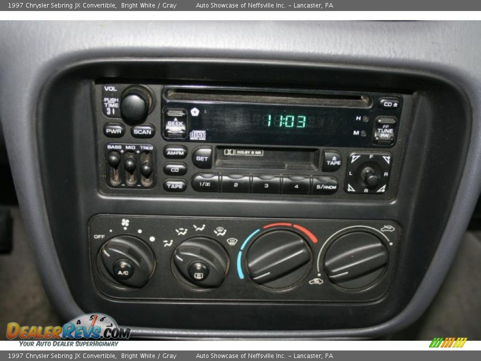 1997 Chrysler Sebring JX Convertible Bright White / Gray Photo #12