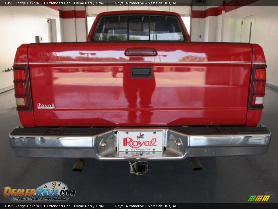 1995 Dodge Dakota SLT Extended Cab Flame Red / Gray Photo #5