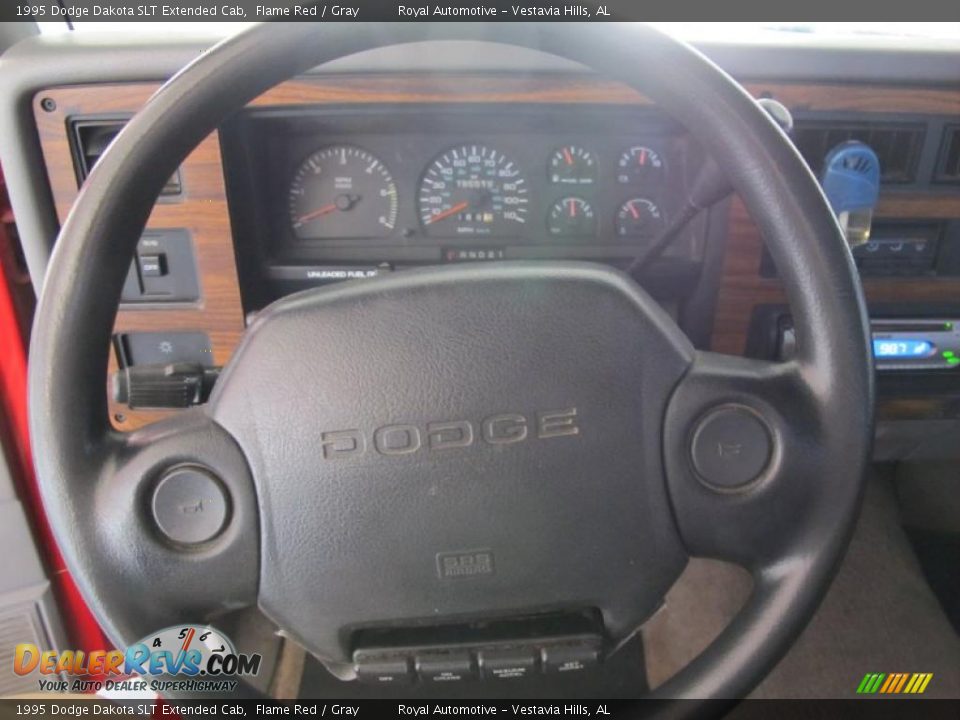 1995 Dodge Dakota SLT Extended Cab Flame Red / Gray Photo #14