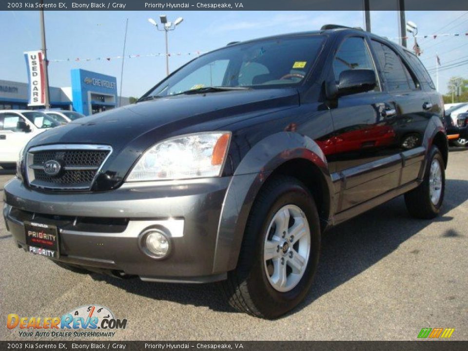 2003 Kia Sorento EX Ebony Black / Gray Photo #1