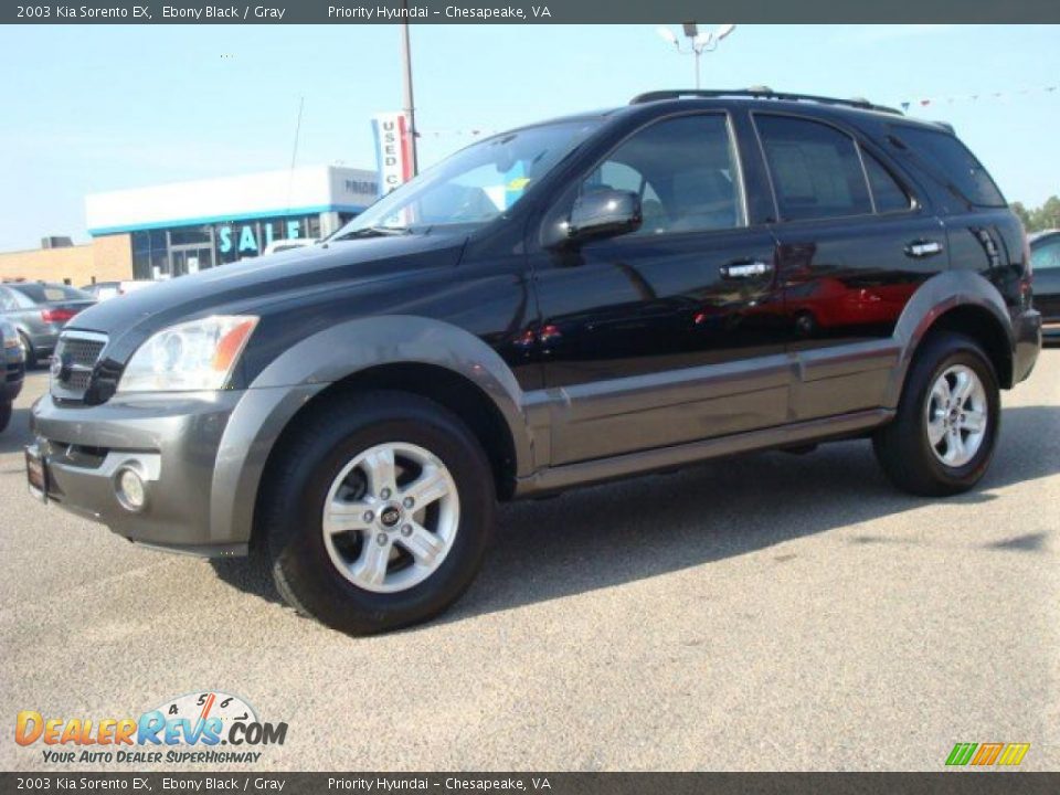 2003 Kia Sorento EX Ebony Black / Gray Photo #2