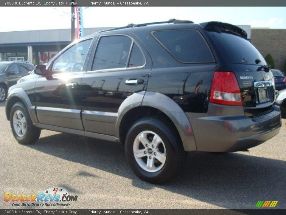 2003 Kia Sorento EX Ebony Black / Gray Photo #4