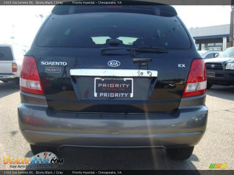 2003 Kia Sorento EX Ebony Black / Gray Photo #5