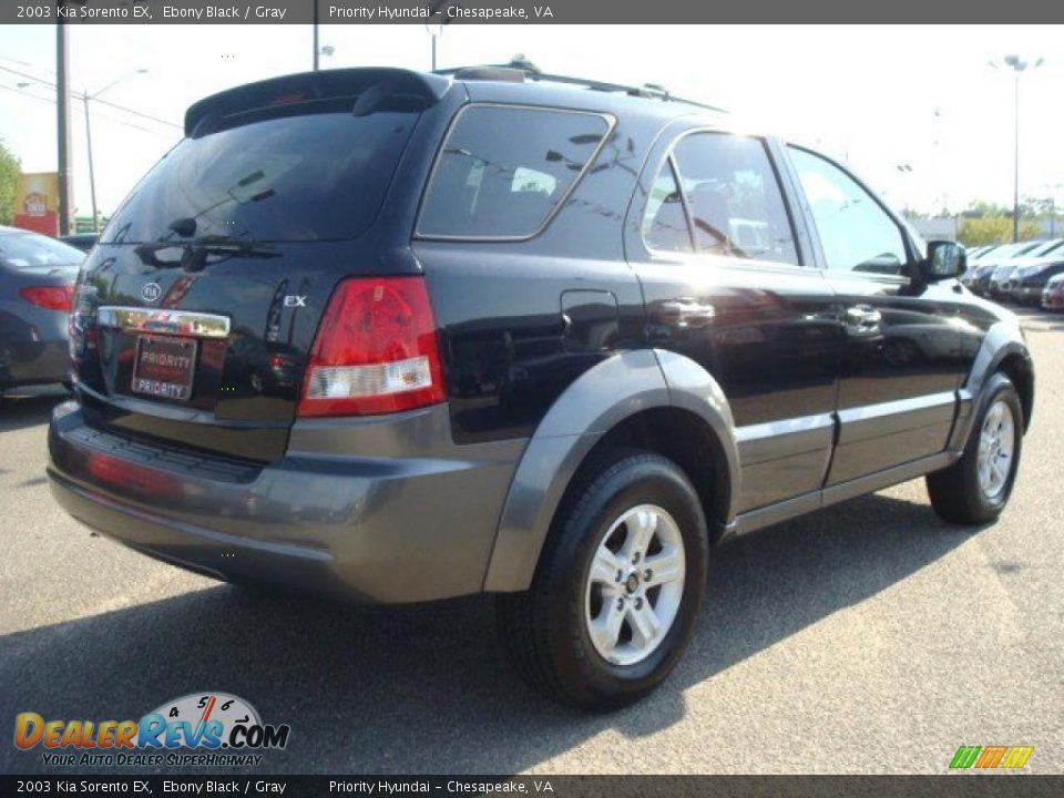 2003 Kia Sorento EX Ebony Black / Gray Photo #6