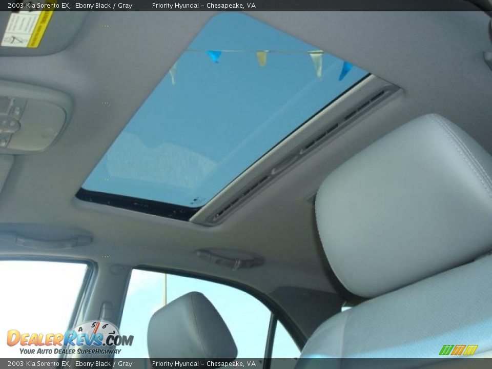 2003 Kia Sorento EX Ebony Black / Gray Photo #11