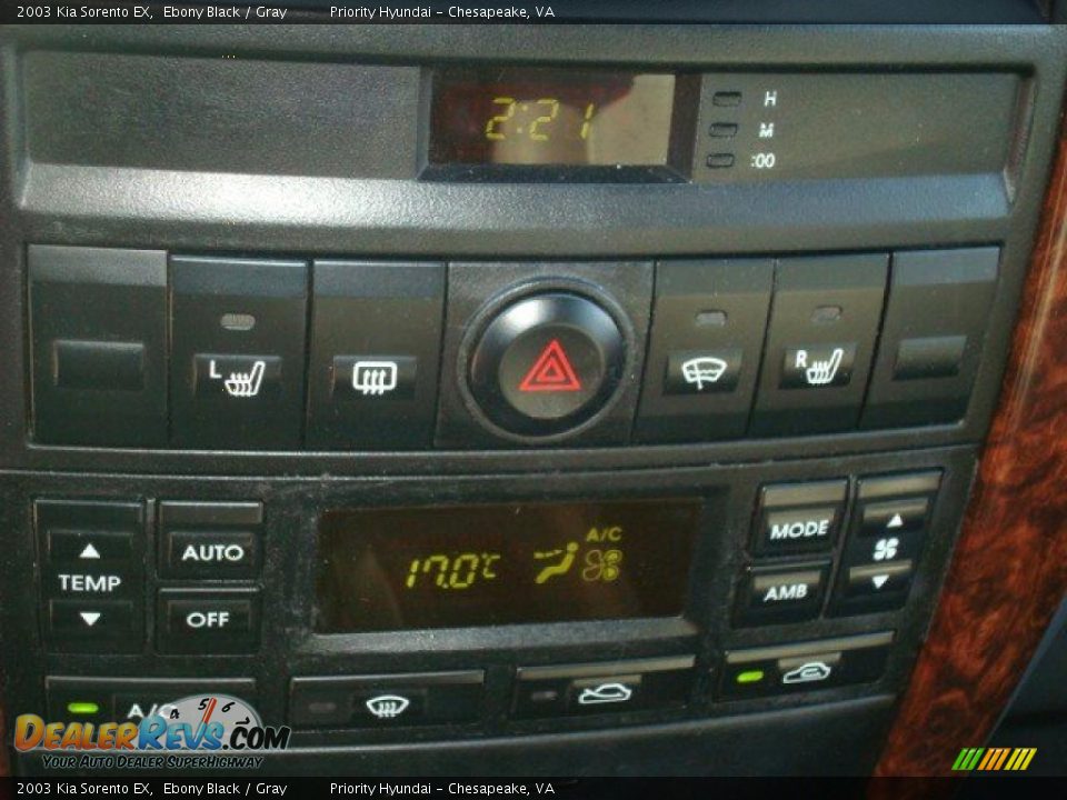 2003 Kia Sorento EX Ebony Black / Gray Photo #17