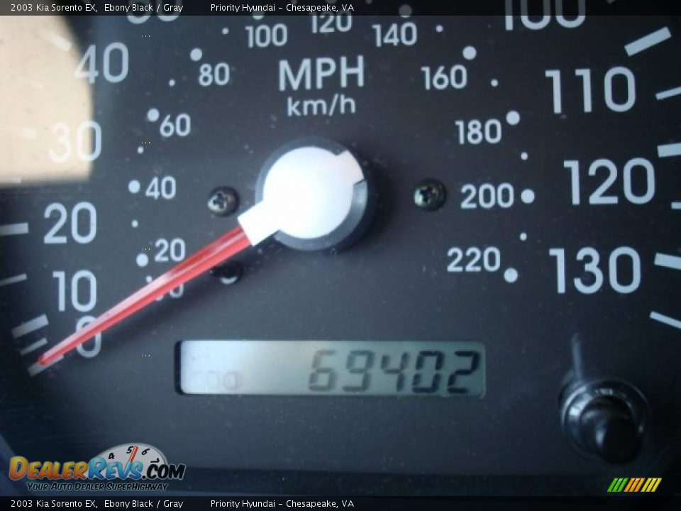 2003 Kia Sorento EX Ebony Black / Gray Photo #20