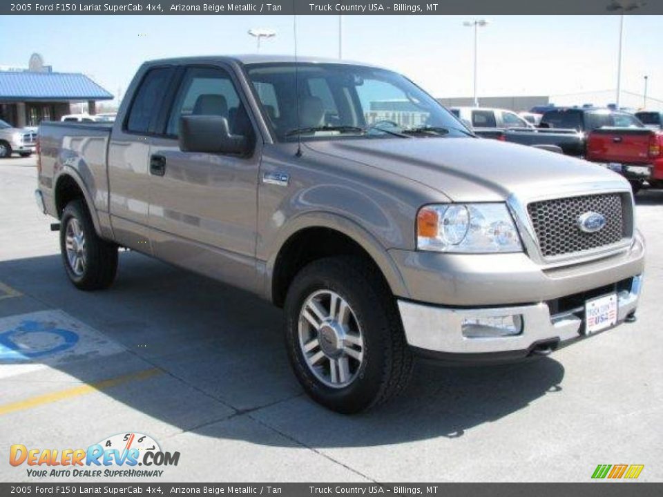 2005 Ford F150 Lariat SuperCab 4x4 Arizona Beige Metallic / Tan Photo #10