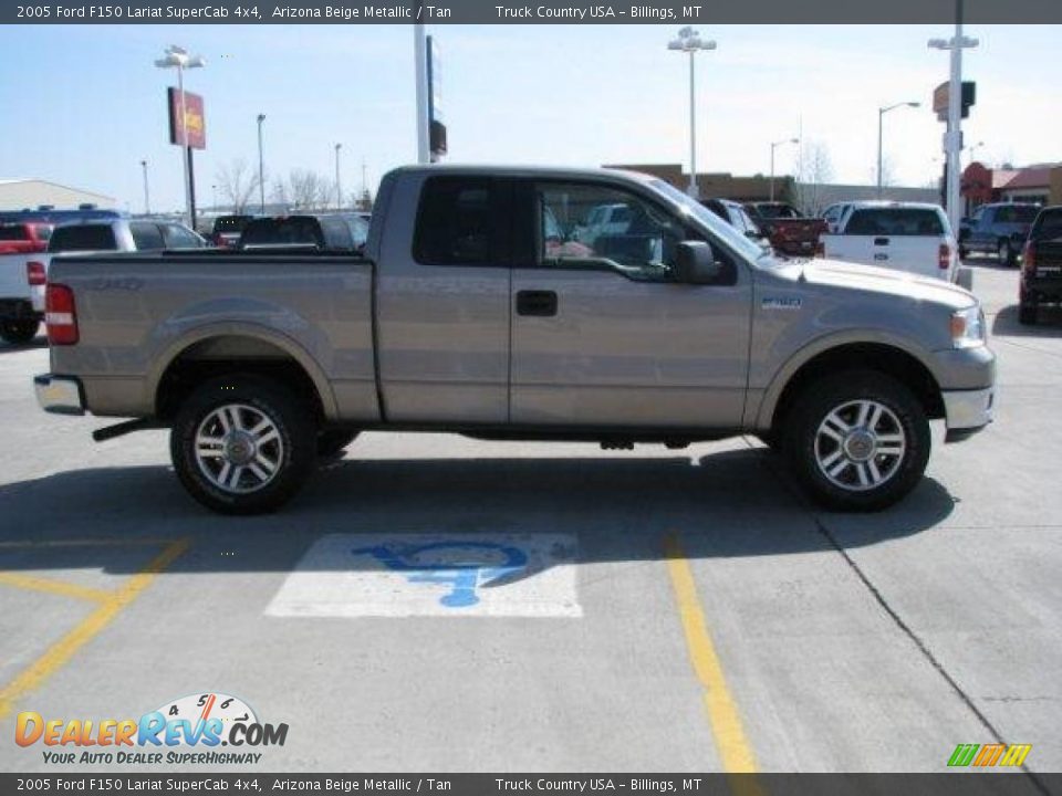 2005 Ford F150 Lariat SuperCab 4x4 Arizona Beige Metallic / Tan Photo #12