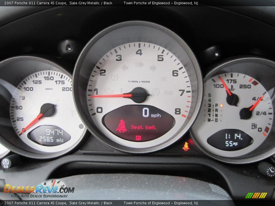 2007 Porsche 911 Carrera 4S Coupe Slate Grey Metallic / Black Photo #12