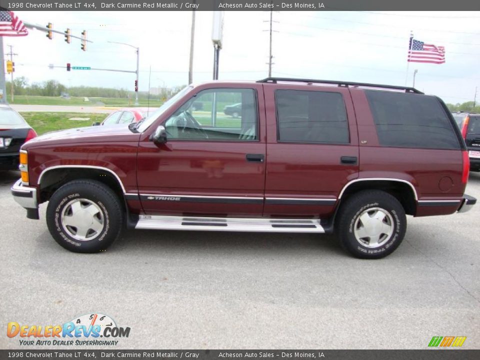 1998 Chevrolet Tahoe LT 4x4 Dark Carmine Red Metallic / Gray Photo #2