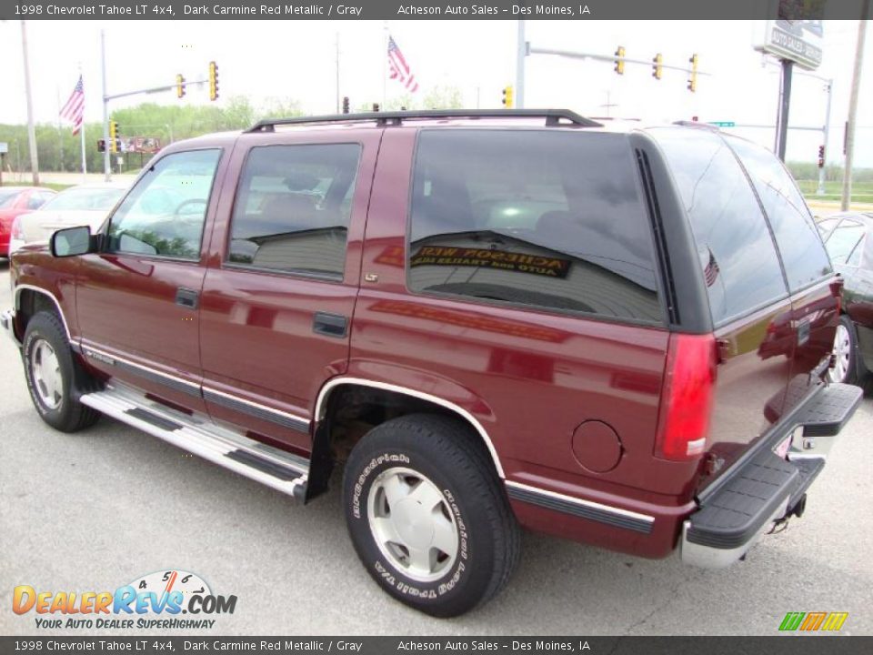 1998 Chevrolet Tahoe LT 4x4 Dark Carmine Red Metallic / Gray Photo #3