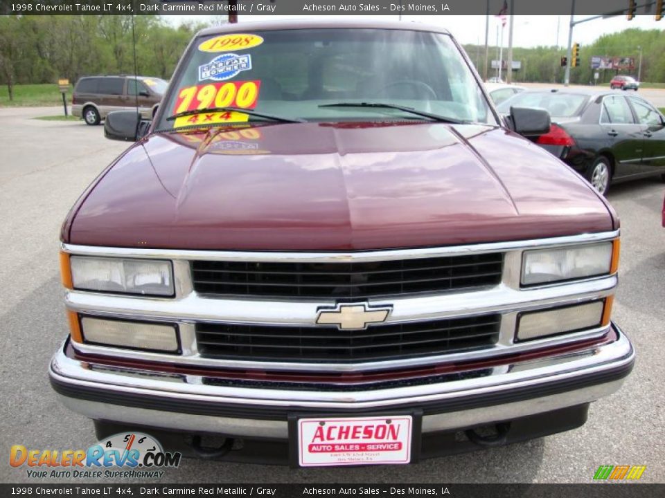 1998 Chevrolet Tahoe LT 4x4 Dark Carmine Red Metallic / Gray Photo #8