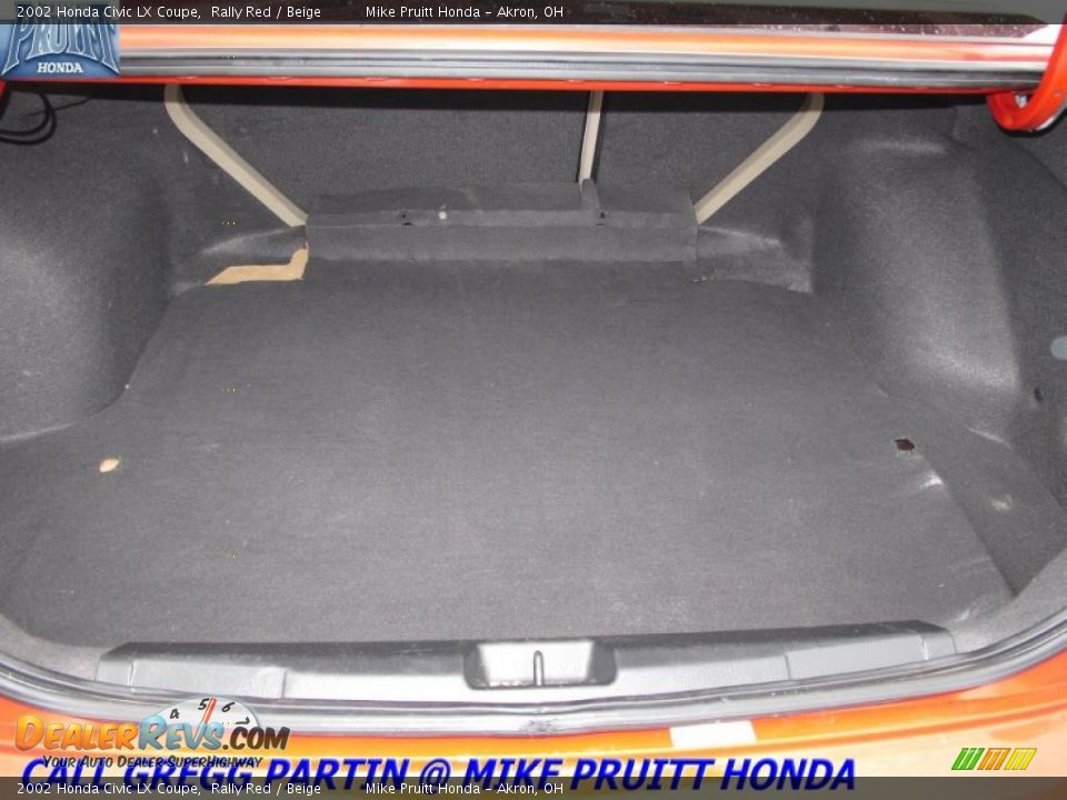 2002 Honda Civic LX Coupe Rally Red / Beige Photo #9