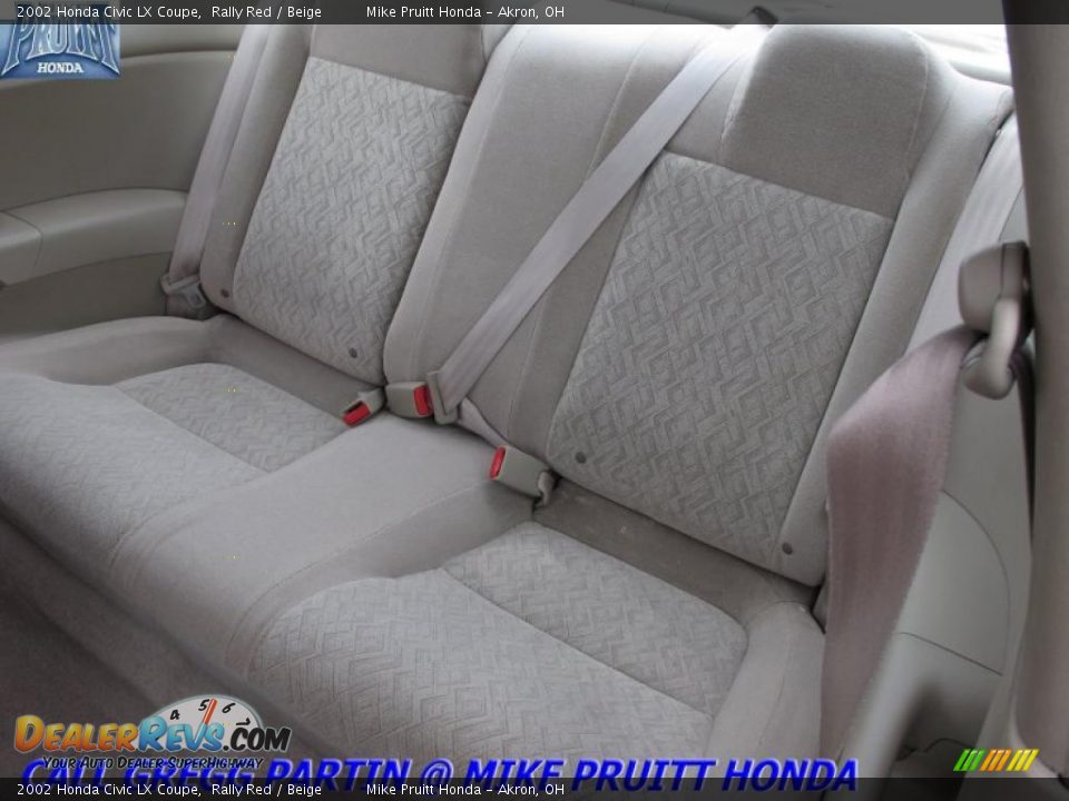 2002 Honda Civic LX Coupe Rally Red / Beige Photo #12