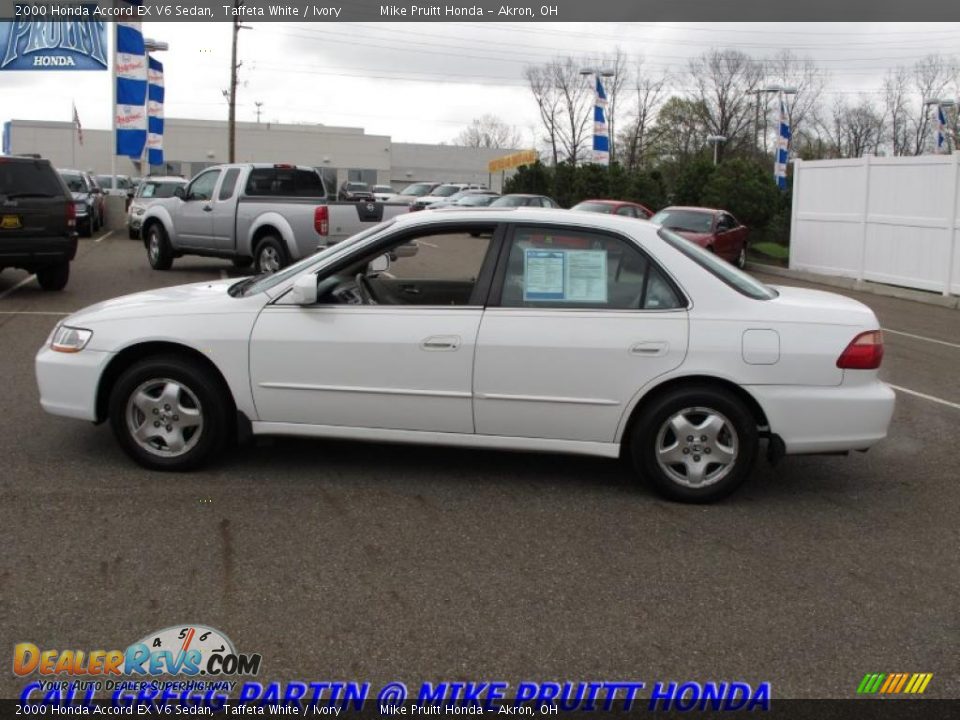 2000 Honda Accord EX V6 Sedan Taffeta White / Ivory Photo #1