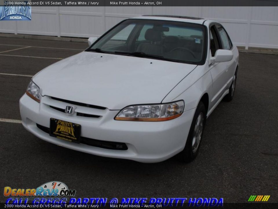 2000 Honda Accord EX V6 Sedan Taffeta White / Ivory Photo #3