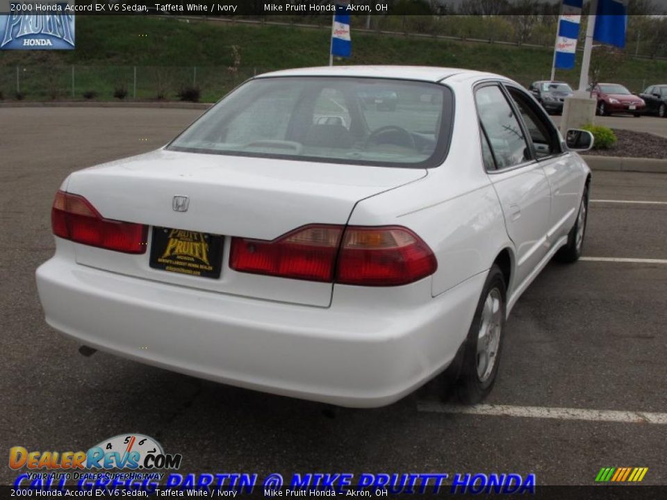 2000 Honda Accord EX V6 Sedan Taffeta White / Ivory Photo #7