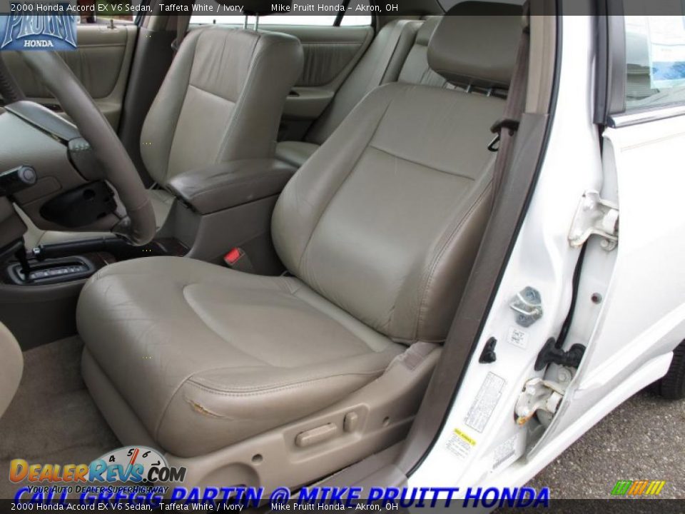 2000 Honda Accord EX V6 Sedan Taffeta White / Ivory Photo #11