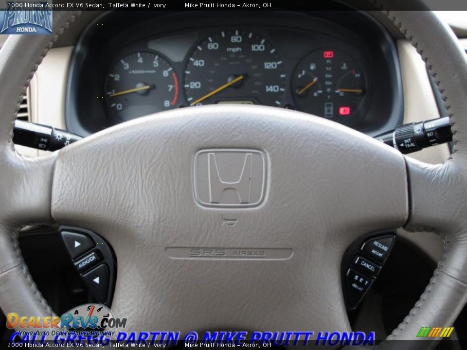 2000 Honda Accord EX V6 Sedan Taffeta White / Ivory Photo #17