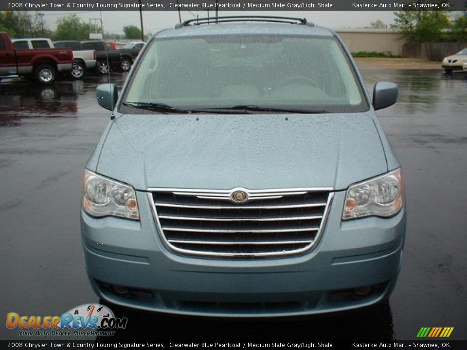 2008 Chrysler Town & Country Touring Signature Series Clearwater Blue Pearlcoat / Medium Slate Gray/Light Shale Photo #2