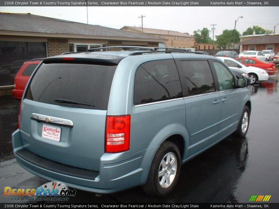 2008 Chrysler Town & Country Touring Signature Series Clearwater Blue Pearlcoat / Medium Slate Gray/Light Shale Photo #5