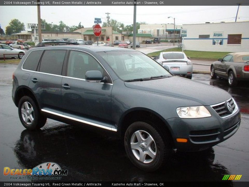 2004 Volkswagen Touareg V6 Reed Green Metallic / Anthracite Photo #3
