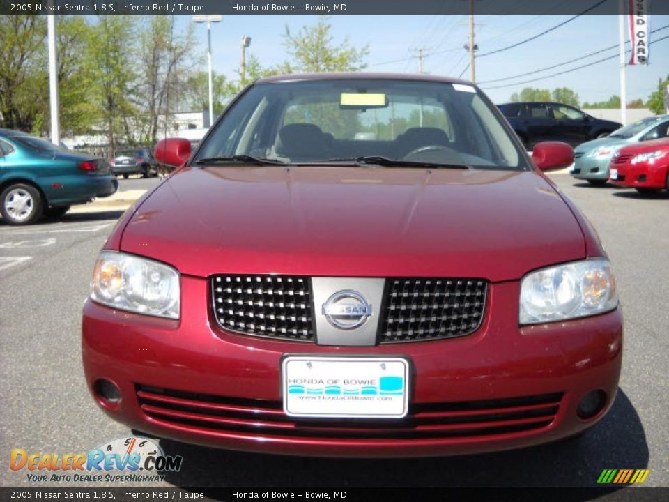 2005 Nissan Sentra 1.8 S Inferno Red / Taupe Photo #8