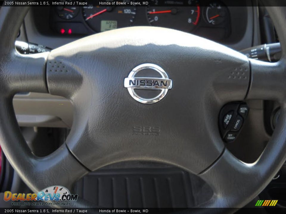 2005 Nissan Sentra 1.8 S Inferno Red / Taupe Photo #16