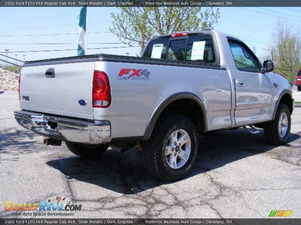 2002 Ford F150 FX4 Regular Cab 4x4 Silver Metallic / Dark Graphite Photo #5