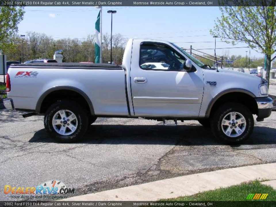 2002 Ford F150 FX4 Regular Cab 4x4 Silver Metallic / Dark Graphite Photo #6