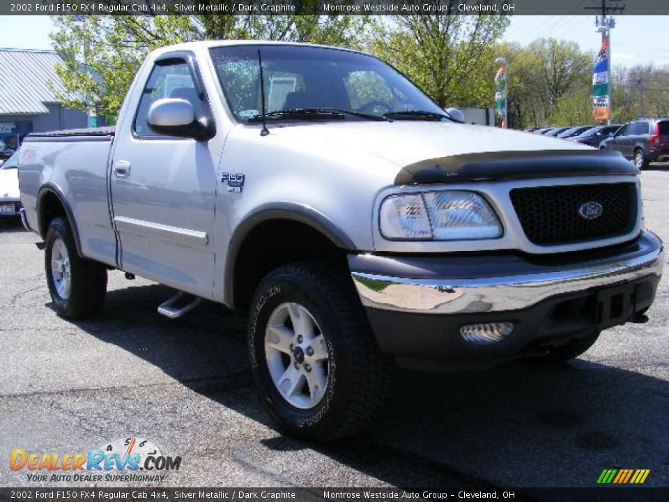 2002 Ford F150 FX4 Regular Cab 4x4 Silver Metallic / Dark Graphite Photo #7