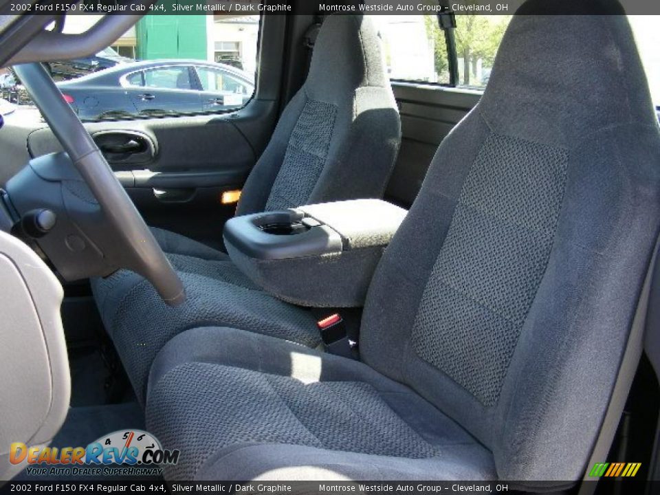 2002 Ford F150 FX4 Regular Cab 4x4 Silver Metallic / Dark Graphite Photo #9