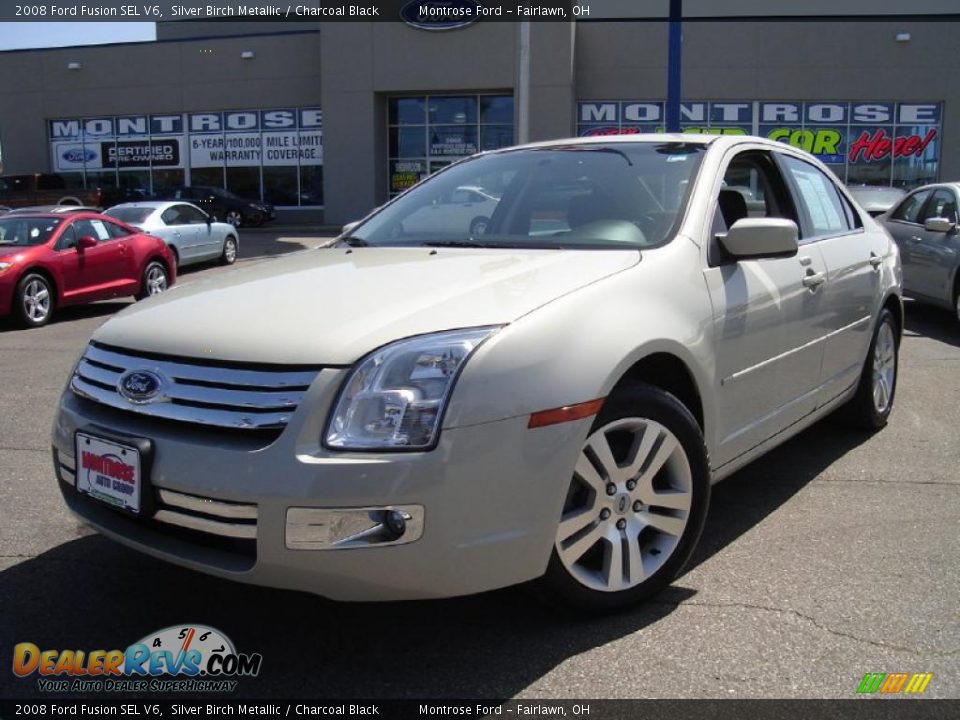 2008 Ford Fusion SEL V6 Silver Birch Metallic / Charcoal Black Photo #1