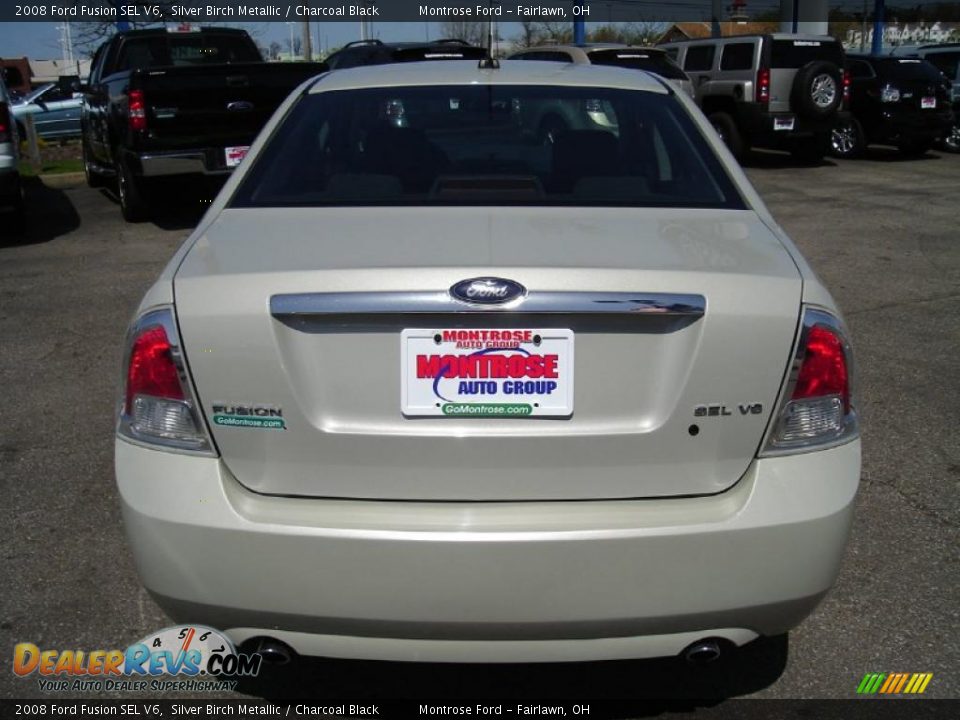 2008 Ford Fusion SEL V6 Silver Birch Metallic / Charcoal Black Photo #4