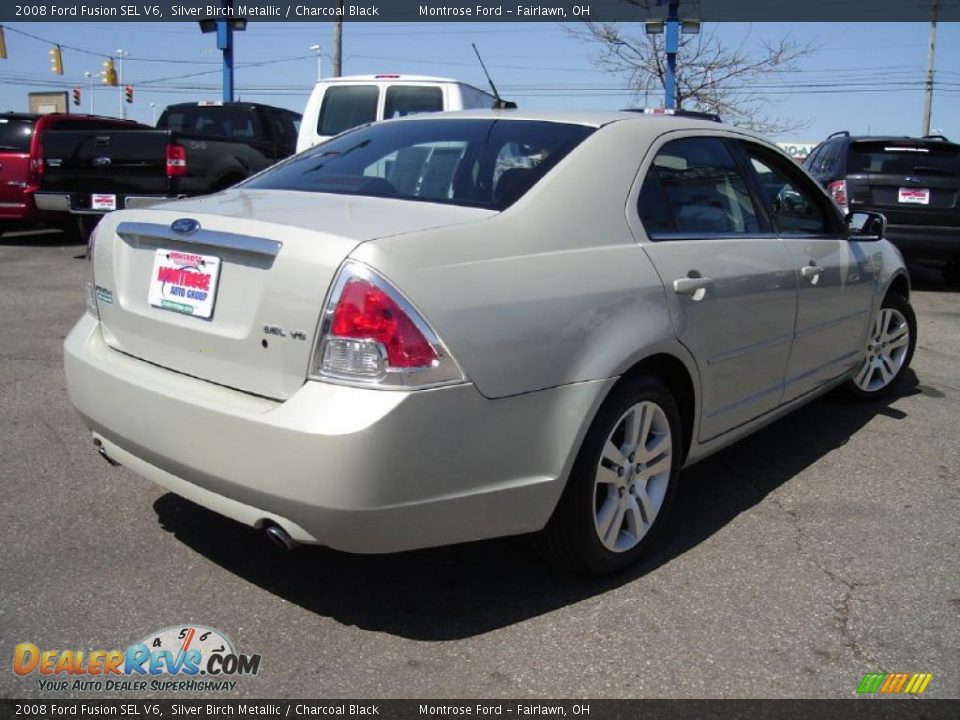 2008 Ford Fusion SEL V6 Silver Birch Metallic / Charcoal Black Photo #5