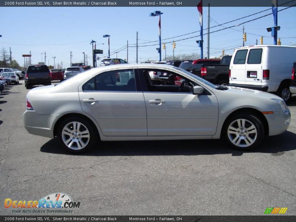 2008 Ford Fusion SEL V6 Silver Birch Metallic / Charcoal Black Photo #6