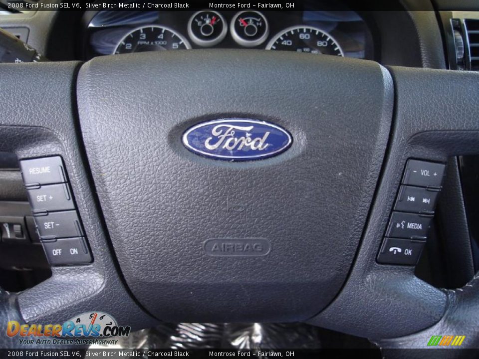 2008 Ford Fusion SEL V6 Silver Birch Metallic / Charcoal Black Photo #26